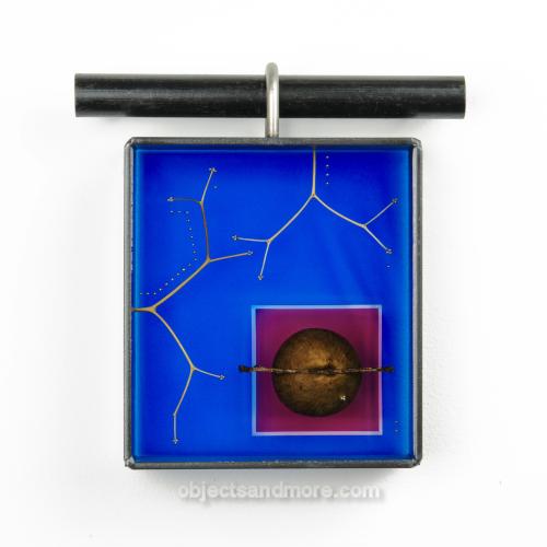 Blue/Mauve Square Wall Hanging by ANDREA HAFFNER